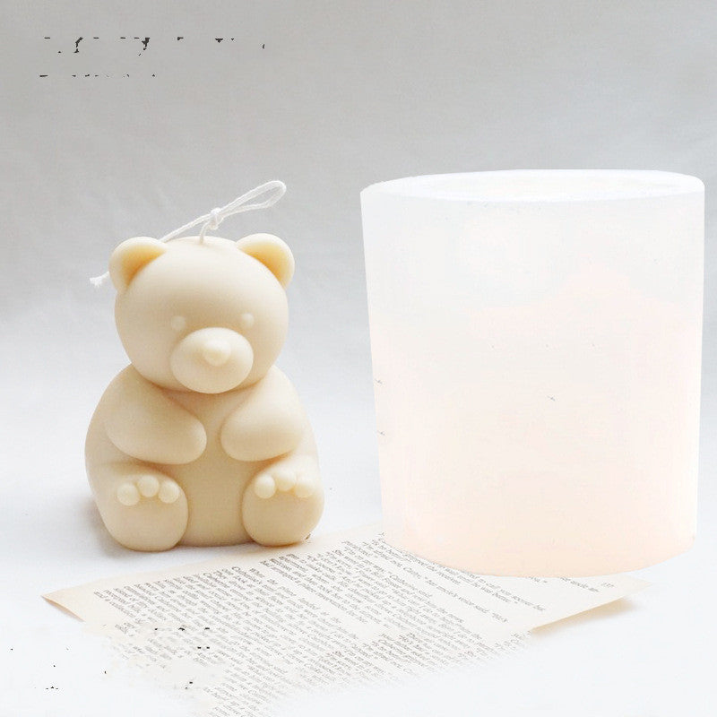 Cute Bear Shape Silicone Candle Mold Animals, Geometric candle molds, Abstract candle molds, DIY candle making molds, Silicone candle molds, 