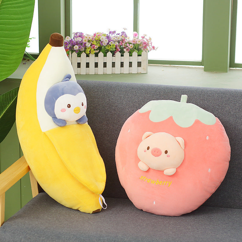 Cute Banana Pillow Carrot Doll Fruit Plush Toy, stuffed animals, weighted stuffed animal, stuffed animal​, highland cow stuffed animal, Plush Toys, Soft Toys, Teddy Bear, plush​, plushies, Decognomes, Plush doll