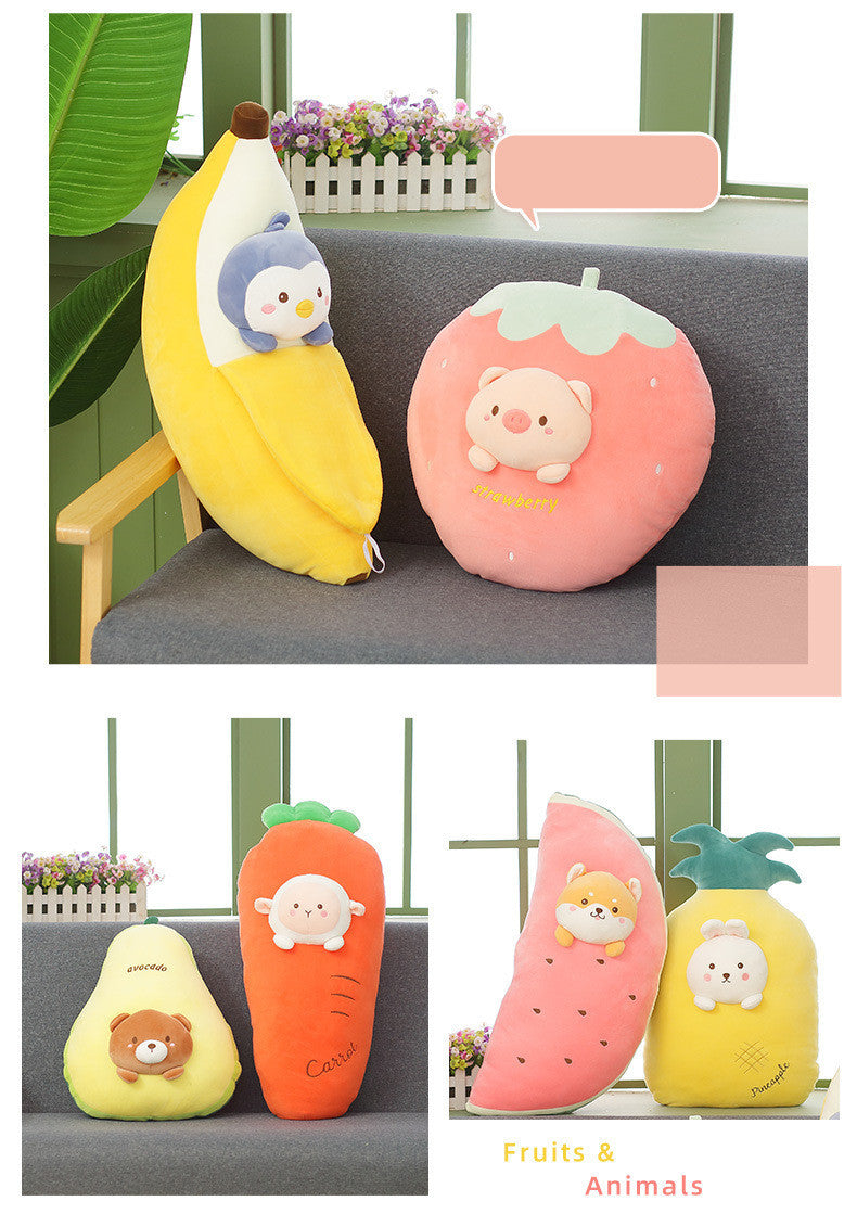 Cute Banana Pillow Carrot Doll Fruit Plush Toy, stuffed animals, weighted stuffed animal, stuffed animal​, highland cow stuffed animal, Plush Toys, Soft Toys, Teddy Bear, plush​, plushies, Decognomes, Plush doll