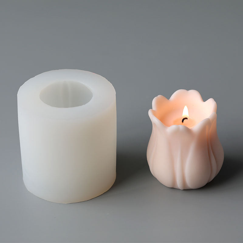 Large Tulip Flower Aromatherapy Candle Mold