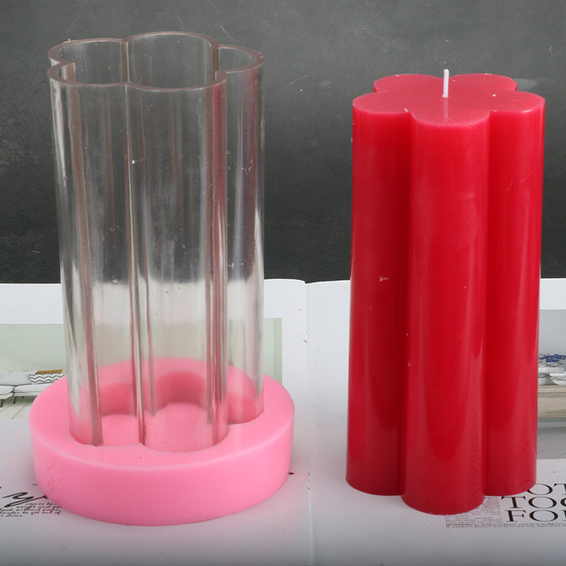 Acrylic Transparent Mold Cylindrical Candle Mold, Geometric candle molds, Abstract candle molds, DIY candle making molds, Silicone candle molds,