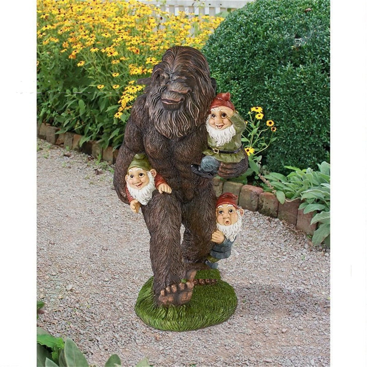 Garden gnomes, Lawn gnomes, Outdoor gnomes, Yard gnomes, Ceramic gnomes, Concrete gnomes, Resin gnomes, Funny gnomes, Classic gnomes, Cute gnomes, Gnome statues, Decorative gnomes, Fantasy gnomes, Hand-painted gnomes, Whimsical gnomes, Gnome figurines, Novelty gnomes, Gnome with wheelbarrow, Gnome with mushroom, Gnome with lantern,, Gorilla Resin Crafts Garden Home Decoration Statue Ornaments, 