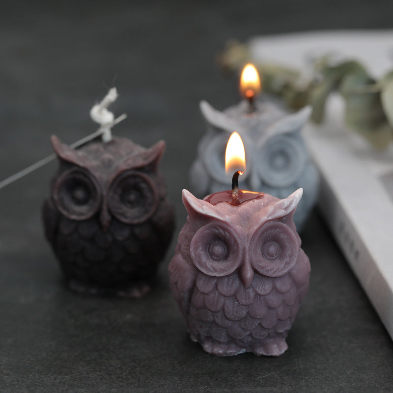 Owl Candle Mold Three-dimensional Cute, Geometric candle molds, Abstract candle molds, DIY candle making molds, Silicone candle molds, Animal candle molds,