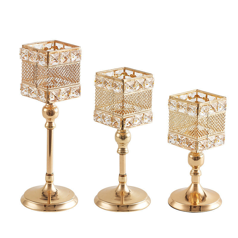 Light Luxury Style Electroplating Retro Creative Candle Holder