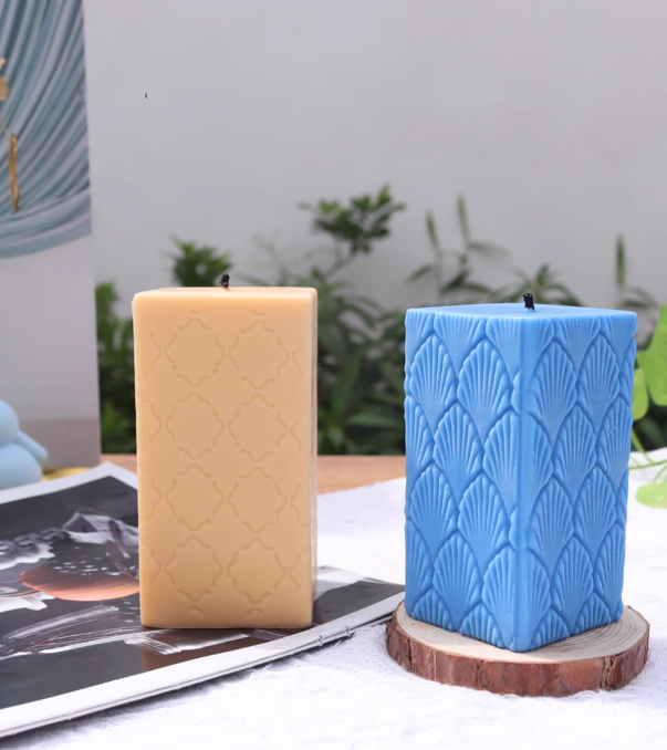 European-style Fan-shaped Candle Mould Creative Square Handmade Diy Home Aromatherapy Decoration Mold, Silicone candle molds, Geometric candle molds, DIY candle making molds, Aromatherapy Candle, Sented candle, candles, 