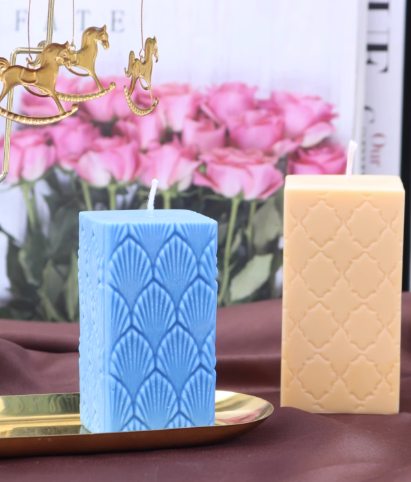 European-style Fan-shaped Candle Mould Creative Square Handmade Diy Home Aromatherapy Decoration Mold, Silicone candle molds, Geometric candle molds, DIY candle making molds, Aromatherapy Candle, Sented candle, candles, 