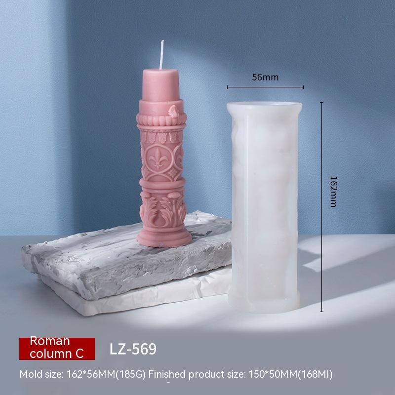 Roman Column Aromatherapy Candle Silicone Mold Retro Fragrant Stone Decoration, Silicone candle molds, Geometric candle molds, DIY candle making molds, Aromatherapy Candle, Sented candle, candles, 