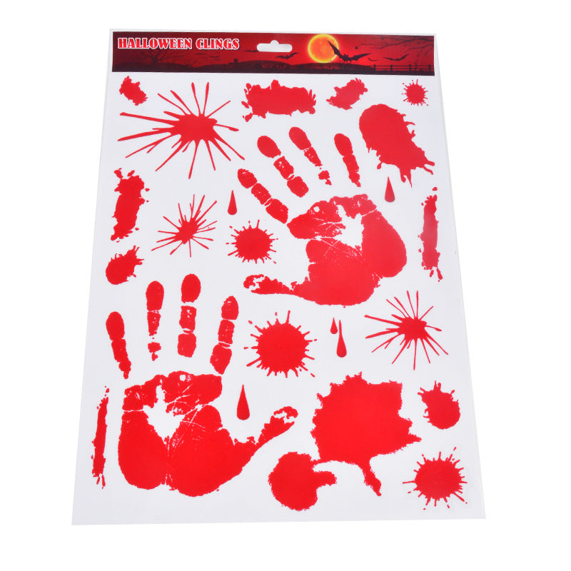 Halloween Bloody Feet Glass Sticker Haunted House Party Dance, Halloween decorations items, Halloween costumes, Halloween masks, Halloween props, Halloween animatronics, Halloween inflatables, Halloween lights, Halloween fog machines, Halloween spider webs, Halloween lanterns, Halloween banners, Halloween streamers, Halloween tableware, Halloween centerpieces, Halloween party favors, Halloween yard stakes, Halloween tombstones, Halloween candles, Halloween wreaths, Halloween garlands
