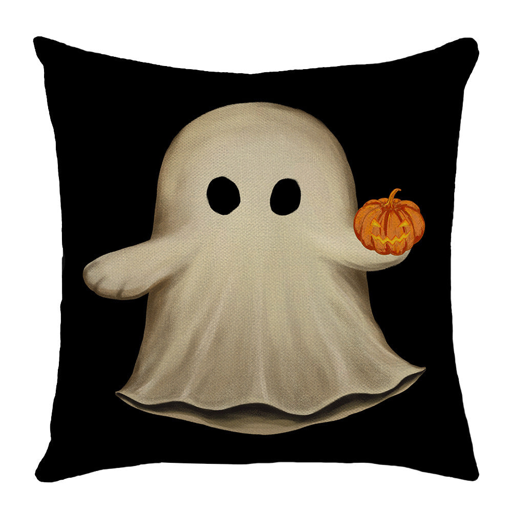 Home Square Ghost Pumpkin Party Decoration Pillow Cover, Pumpkin lanterns, Jack o Lanterns, Halloween Lights, Halloween Decoration Ornaments, Halloween inflatables, carved pumpkins, Halloween wreaths, Halloween Candles.