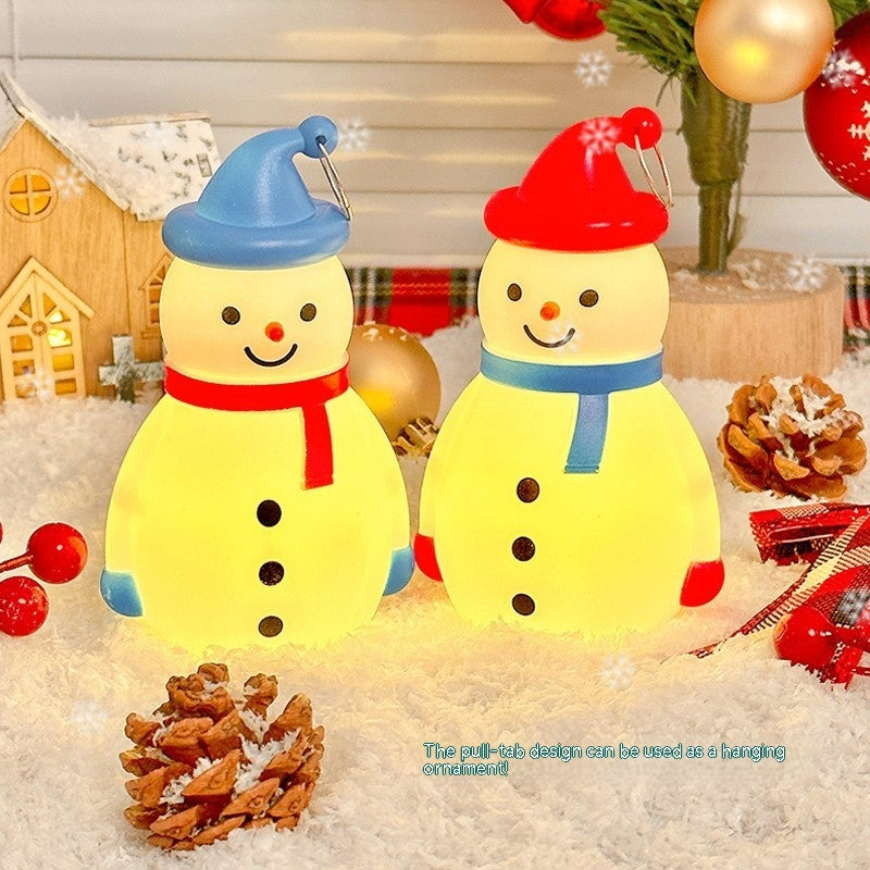 Christmas Decorations Snowman Small Night Lamp Luminous Small Ornaments, christmas ornaments, christmas decoration, snowmen, light snowman