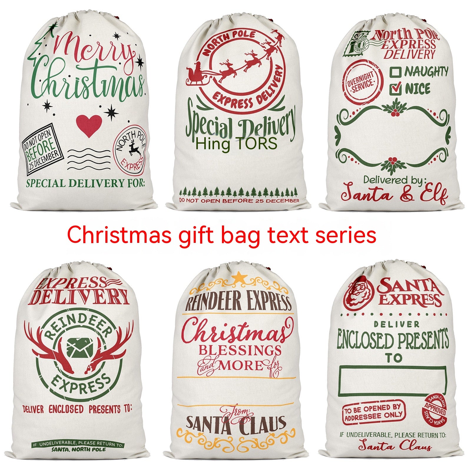 Christmas Bundle pocket, Christmas Linen Drawstring Drawstring Pocket, Christmas decoration items, christmas decoration ornaments, holiday ornaments 