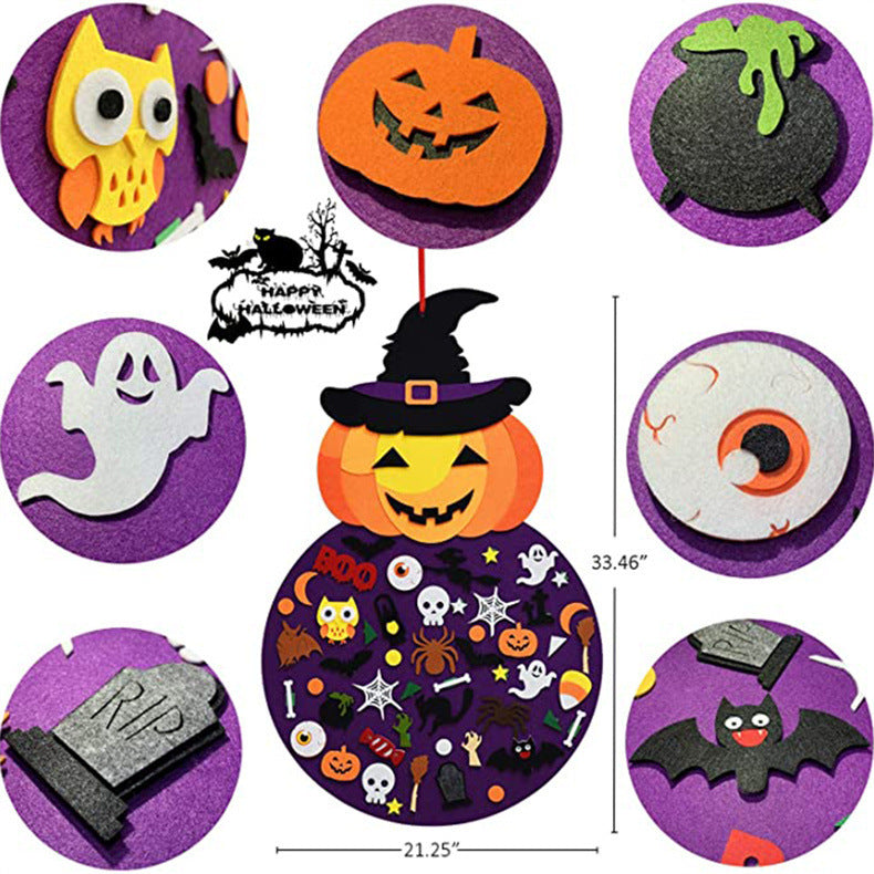 Halloween Wall Hanging Decorative Felt Non-woven Velcro Three-dimensional Accessories