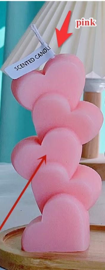 Heart Column Aromatherapy Candle, Valentines Day Candle, Heart Shaped Candles, Silicone candle molds, Geometric candle molds, DIY candle making molds, Aromatherapy Candle, Sented candle, candles, 