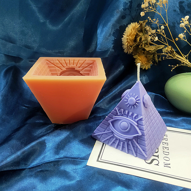 DIY Candle Pyramid Silicone Mold Psychic Eye Mold, Geometric candle molds, Abstract candle molds, DIY candle making molds, Silicone candle molds