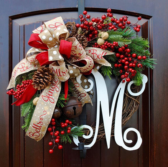 Christmas letter wreath