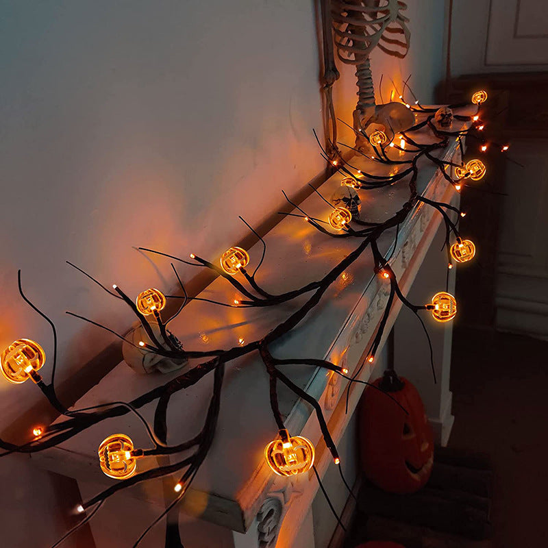 Halloween LED Willow Vine String Light Cool Cartoon Bat Pumpkin Decoration For Indoor Outdoor Party House Decor, Halloween decorations items, Halloween masks, Halloween props, Halloween animatronics, Halloween inflatables, Halloween lights, Halloween fog machines, Halloween spider webs, Halloween lanterns, Halloween banners, Halloween streamers, Halloween tableware, Halloween centerpieces, Halloween party favors, Halloween candles, Halloween wreaths, Halloween garlands
