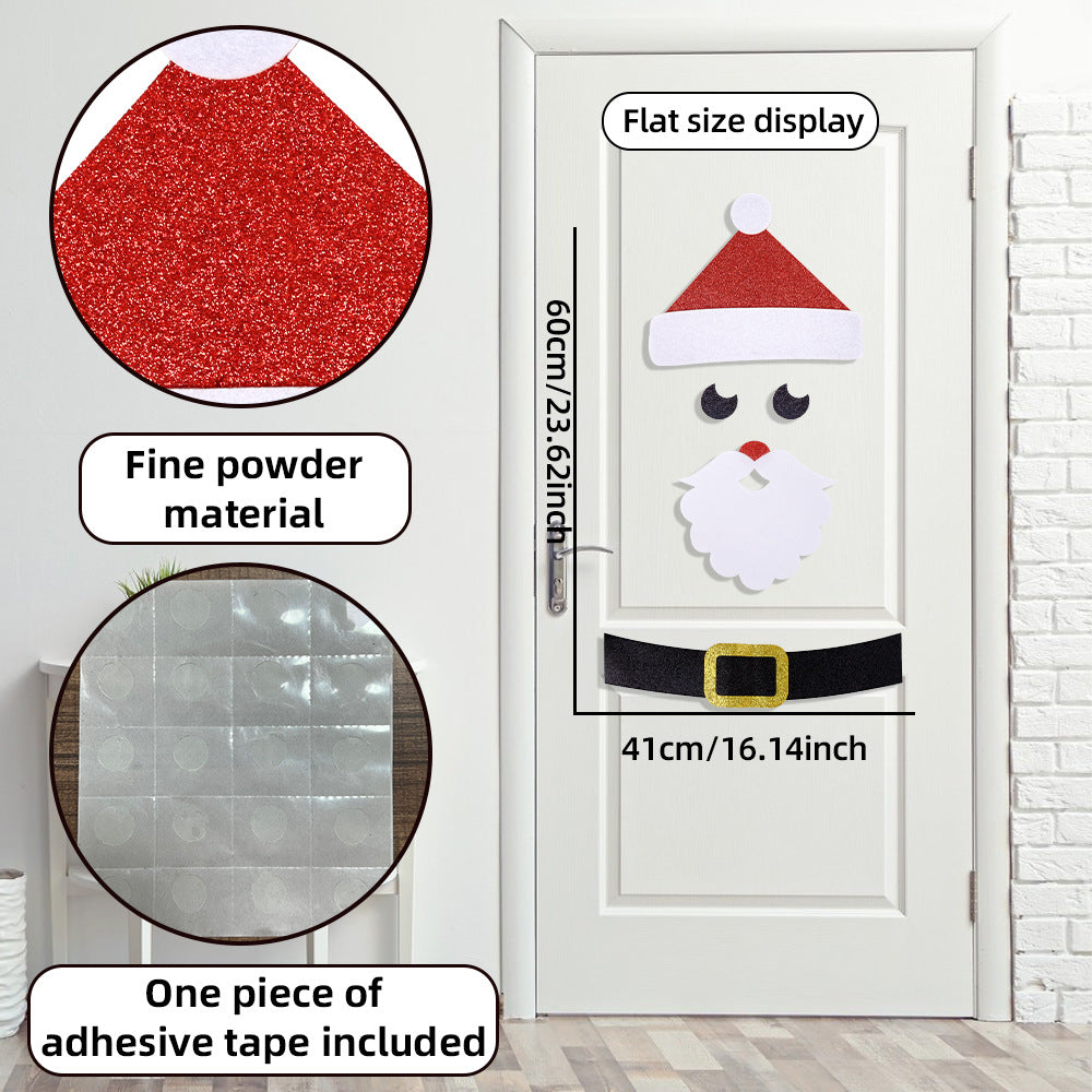 Christmas Decorations Felt Cloth Door Sticker Decoration
