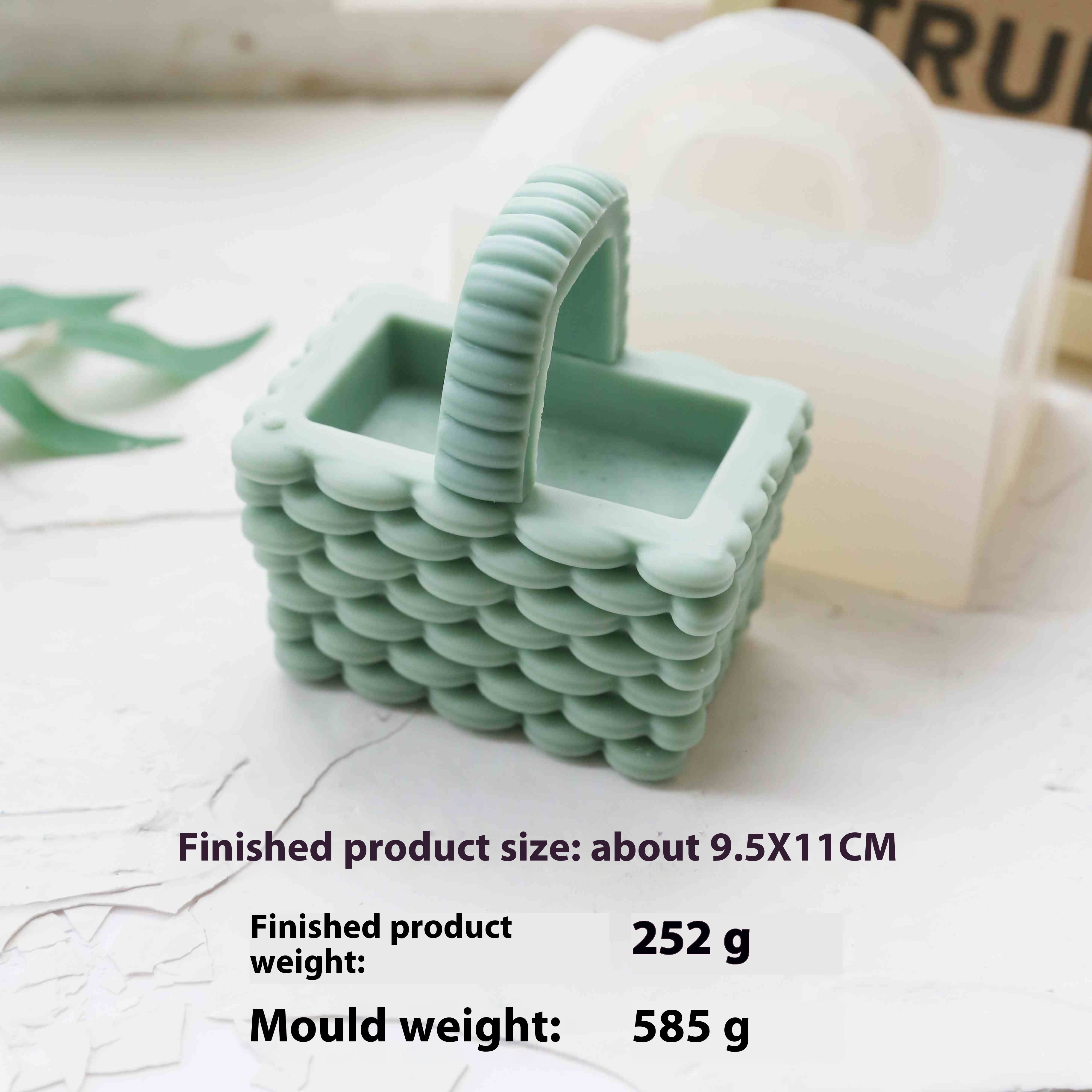 Circular Woven Flower Basket Simulation Silicone Mold, Silicone candle molds, Christmas tree candle molds, Halloween pumpkin candle molds, Easter egg candle molds, Animal candle molds, Sea creature candle molds, Fruit candle molds, Geometric candle molds, Abstract candle molds, DIY candle making molds,