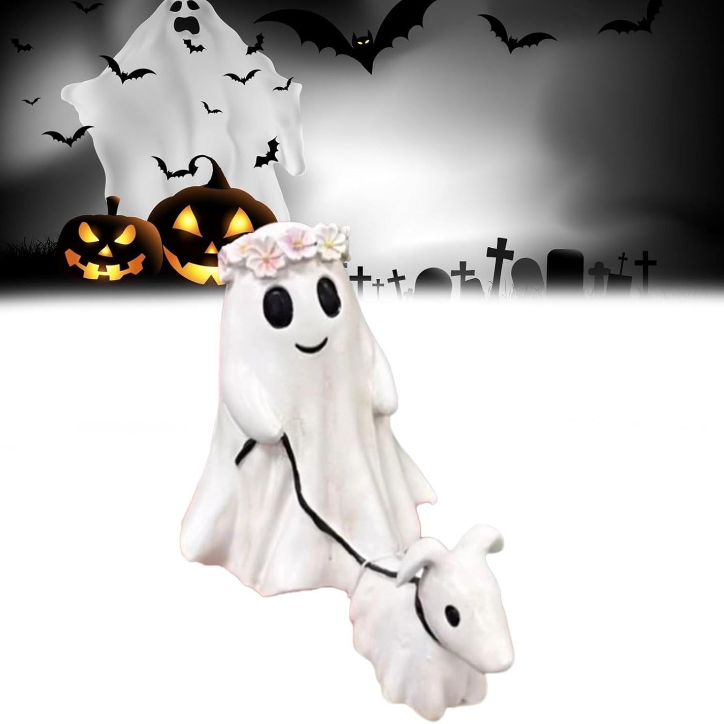 Halloween Little Ghost Dog Walking Decoration Creative Home Decoration