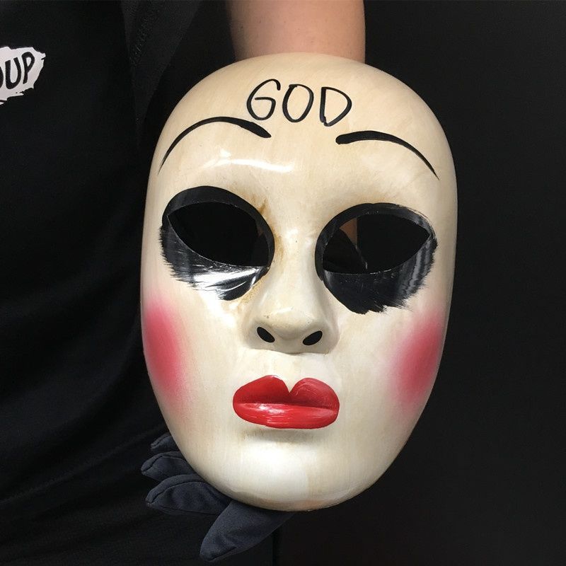 Human Clear Plan Male And Female GOD Cross Halloween Mask