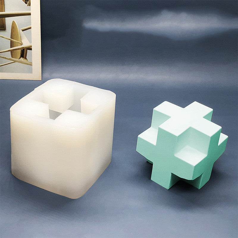 Cross Rubik's Cube Candle Silicone Mold, Silicone candle molds, Christmas tree candle molds, Halloween pumpkin candle molds, Easter egg candle molds, Animal candle molds, Sea creature candle molds, Fruit candle molds, Geometric candle molds, Abstract candle molds, DIY candle making molds,