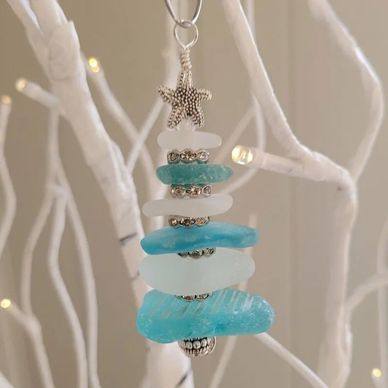 Marine Christmas Tree Decoration Pendant Christmas Sea Glass Hanging