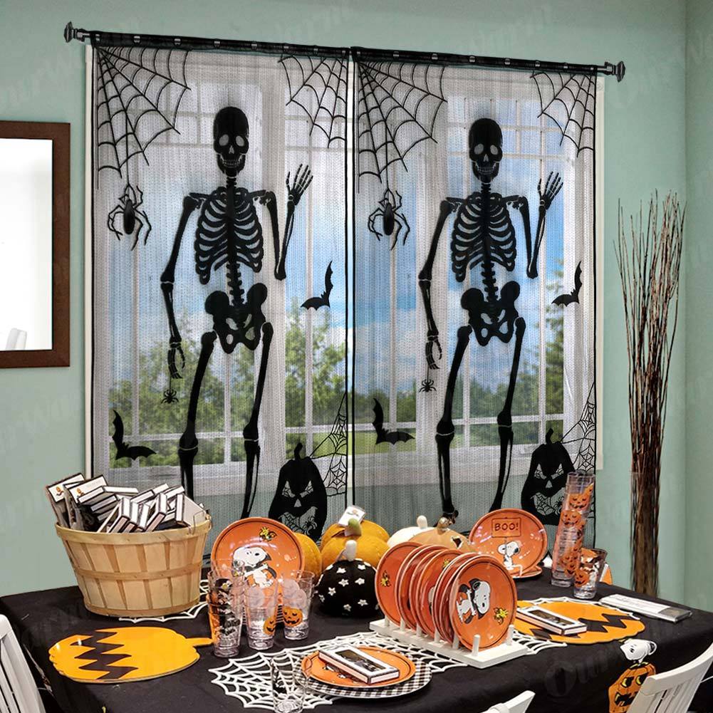 Halloween pattern curtain, Halloween decorations items, Halloween masks, Halloween props, Halloween animatronics, Halloween inflatables, Halloween lights, Halloween fog machines, Halloween spider webs, Halloween lanterns, Halloween banners, Halloween streamers, Halloween tableware, Halloween centerpieces, Halloween party favors, Halloween yard stakes, Halloween tombstones, Halloween candles, Halloween wreaths, Halloween garlands
