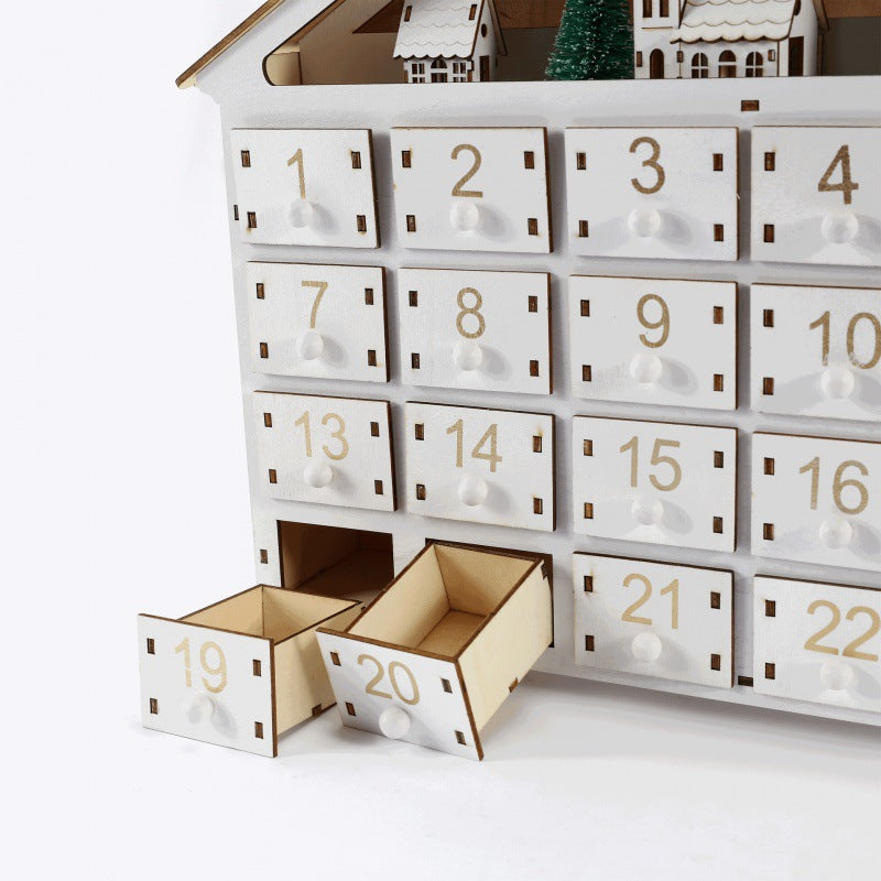 White 24 Days Countdown Calendar Christmas Digital Ornaments