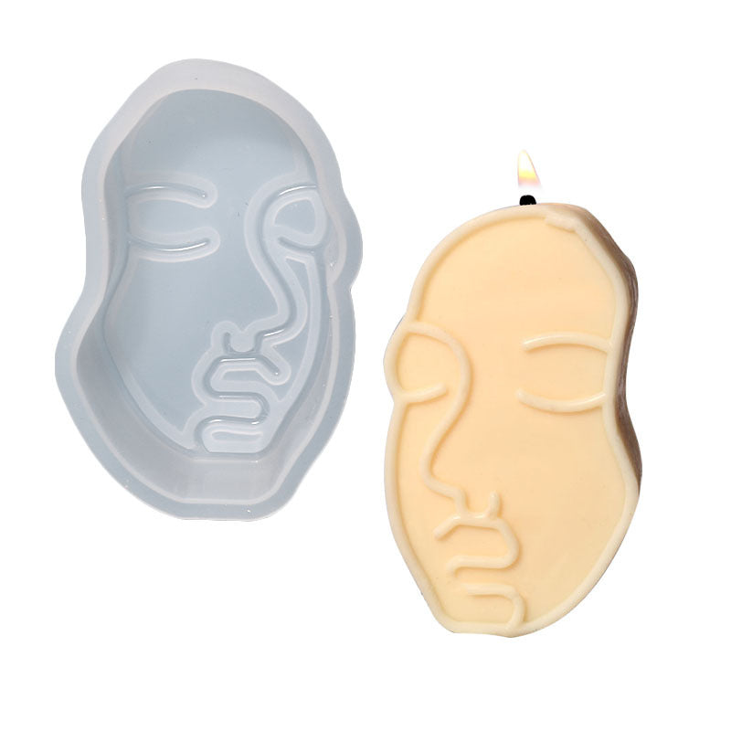 Household Plaster Face Candle Mould, Silicone candle molds, Geometric candle molds, DIY candle making molds, Aromatherapy Candle, Sented candle, candles, 