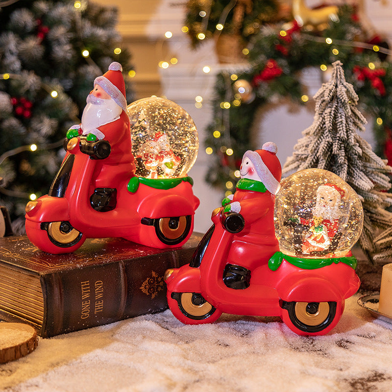 Home Fashion Christmas Decorations Music Box Ornaments, Christmas Music Box, motorcycle elderly, motorcycle snowman Christmas ornaments, 