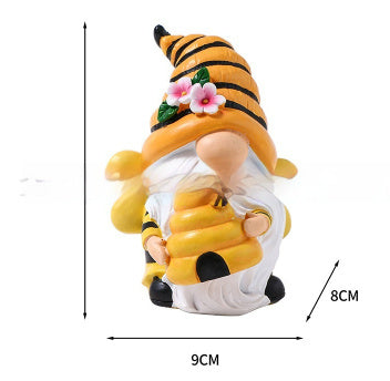 Resin Elf Home Garden Yellow Little Bee