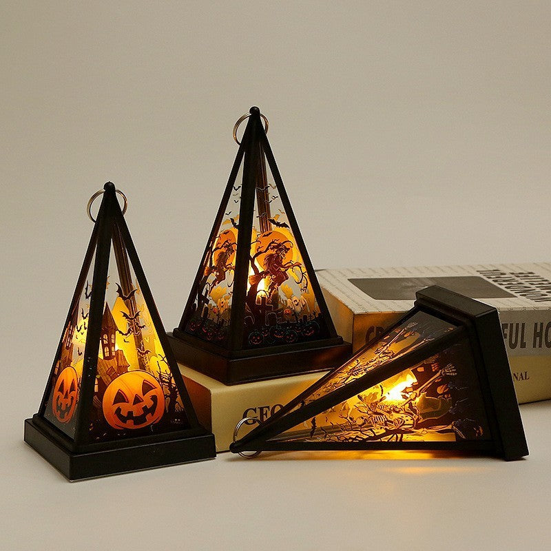 Halloween Decorations Small Lantern Pendant Lighting Ornaments, Pumpkin lanterns, Jack o Lanterns, Halloween Lights, Halloween Decoration Ornaments, Halloween inflatables, carved pumpkins, Halloween wreaths, Halloween Candles.