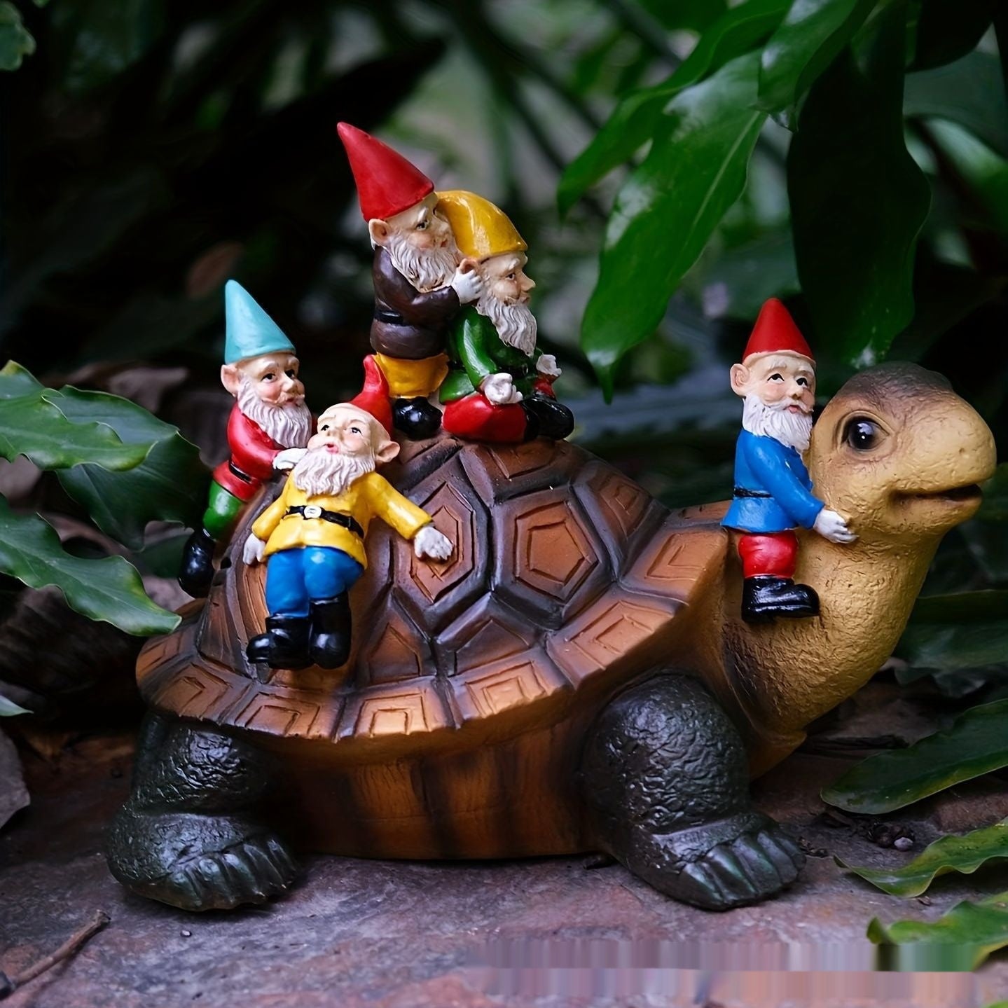 Turtle And Dwarf Garden Courtyard Resin Decorations