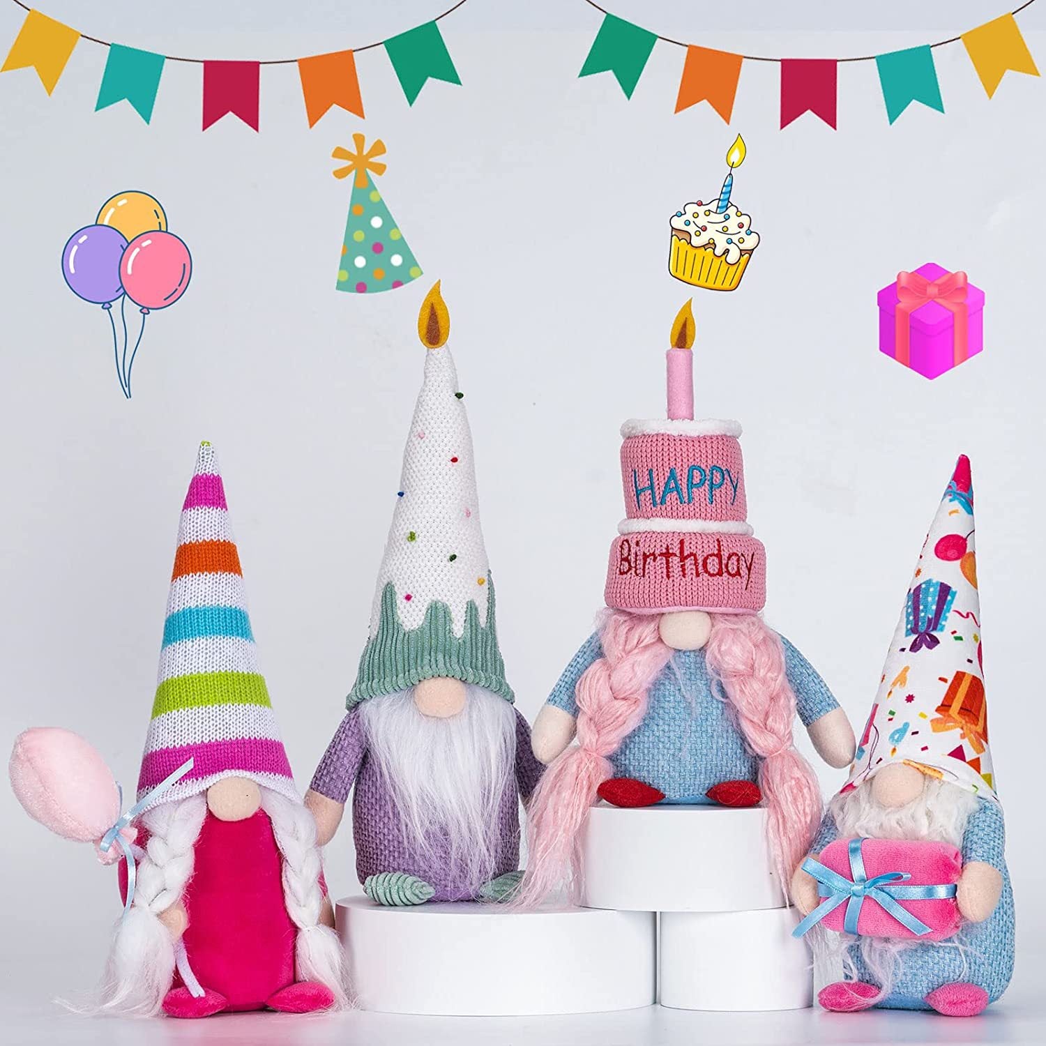 Birthday Plush Elf Decoration Birthday Faceless Doll Ornaments