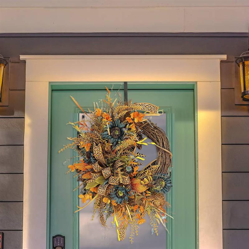 Autumn Sunflower Vine Wreath Front Door