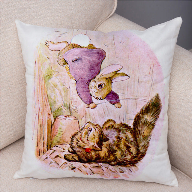 Cartoon Rabbit Peach Skin Fabric Pillow Cover Home Decoration Sofa Cushion Cover Seat Cover Easter Amazon AliExpress, easter decorations, Easter Decor, easter table decor, outdoor easter decorations, shop easter, Decognomes, Spring Decorations