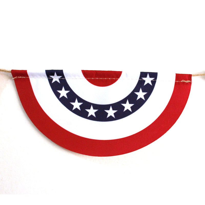 Holiday Party Decoration String Flags Banner Five-pointed Star Semicircle Hanging Flag, 4th of July decorations, American flag decorations, Patriotic decorations, Red, white and blue decorations, July 4th wreaths, July 4th garlands, July 4th centerpieces, Fireworks decorations, July 4th banners, July 4th streamers, July 4th balloons, July 4th table runners, July 4th tablecloths, July 4th lights, July 4th outdoor decorations, Patriotic yard stakes, Patriotic inflatables, Patriotic door wreaths, Patriotic 