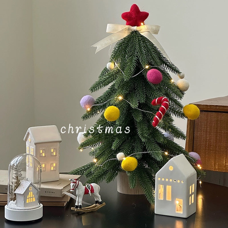 Christmas Tree Desktop Decoration Small Household Mini Slender Decoration