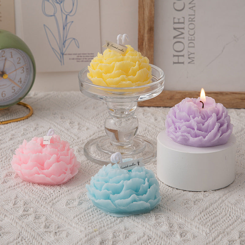 Peony Flower Aromatherapy Candle Handmade, Silicone candle molds, Christmas tree candle molds, Halloween pumpkin candle molds, Easter egg candle molds, Animal candle molds, Sea creature candle molds, Fruit candle molds, Geometric candle molds, Abstract candle molds, DIY candle making molds,