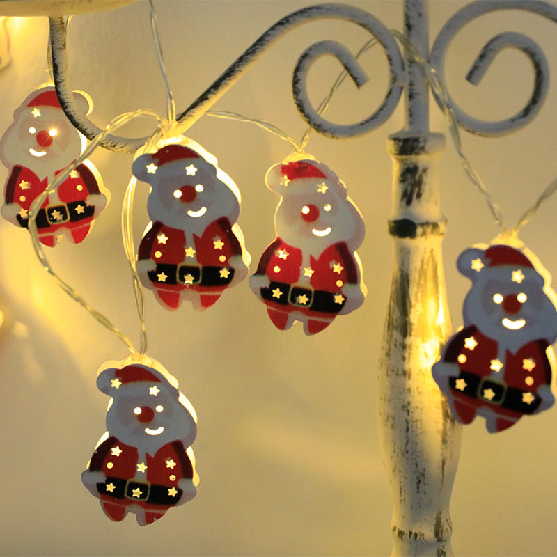 Christmas LED Light String Santa Claus Elk Snowman Xmas Ornament String Light Christmas Decorations New Year Navidad Gift