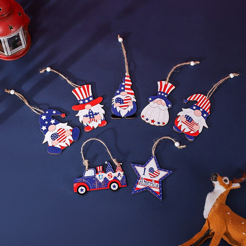 Independence Day Wooden Listing Creative Decorations, 4th July gnomes, Independence Day gnomes, Patriotic gnomes, American flag gnomes, Uncle Sam gnomes, Fireworks gnomes, Red, white, and blue gnomes, Bald eagle gnomes, Liberty bell gnomes, Stars and stripes gnomes, Statue of Liberty gnomes, Patriotic decorations, Happy Independence Day gnomes