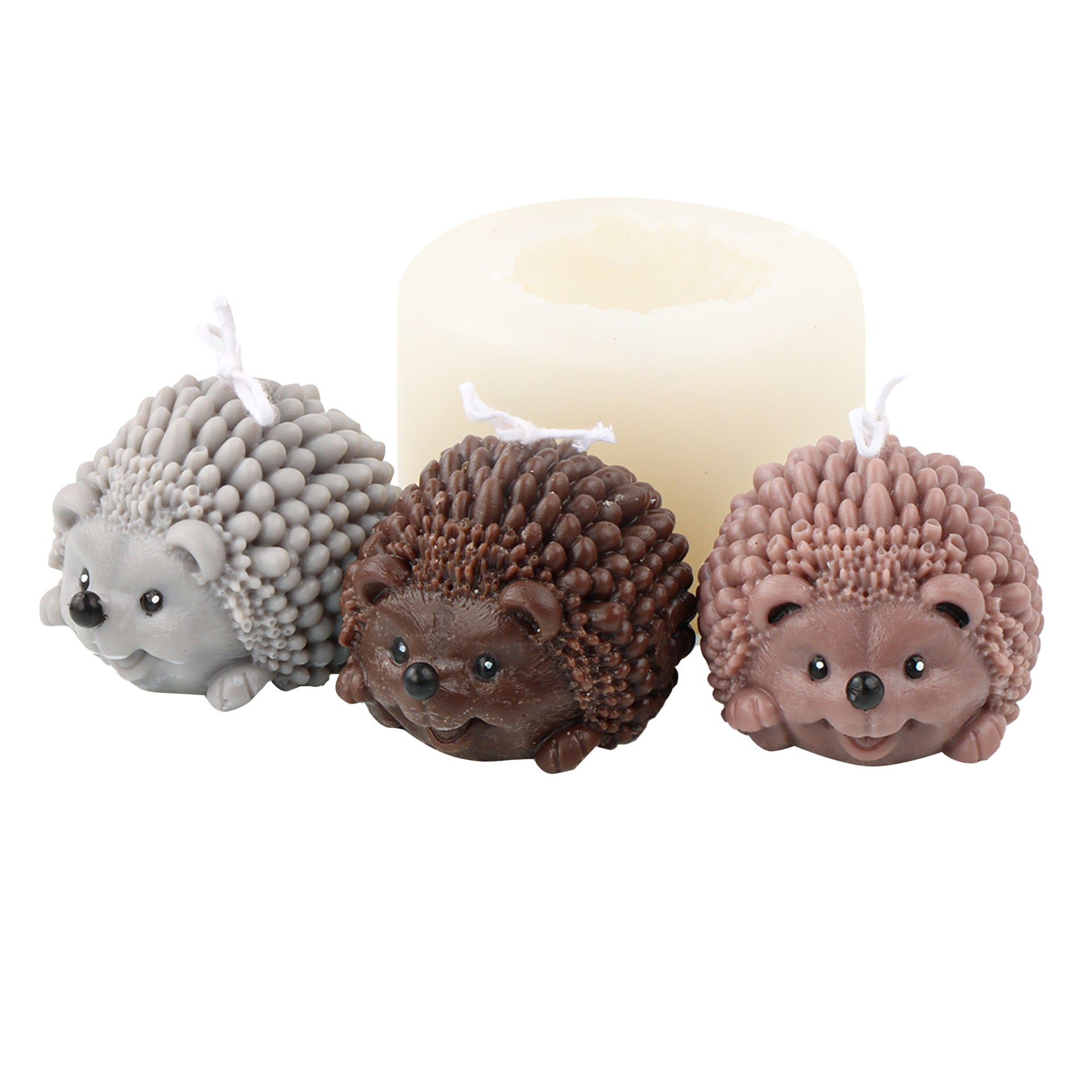 Simulation Hedgehog Candle Mold Silicone Epoxy Plaster Fondant Mold, Silicone candle molds, Christmas tree candle molds, Halloween pumpkin candle molds, Easter egg candle molds, Animal candle molds, Sea creature candle molds, Fruit candle molds, Geometric candle molds, Abstract candle molds, DIY candle making molds,