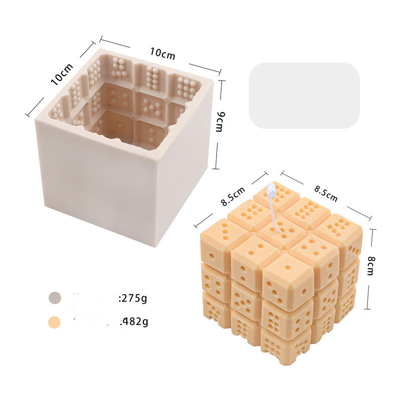 Geometric candle molds, Abstract candle molds, DIY candle making molds, Silicone candle molds, New Silicone Square Dice Candle Mold Aromatherapy Candle