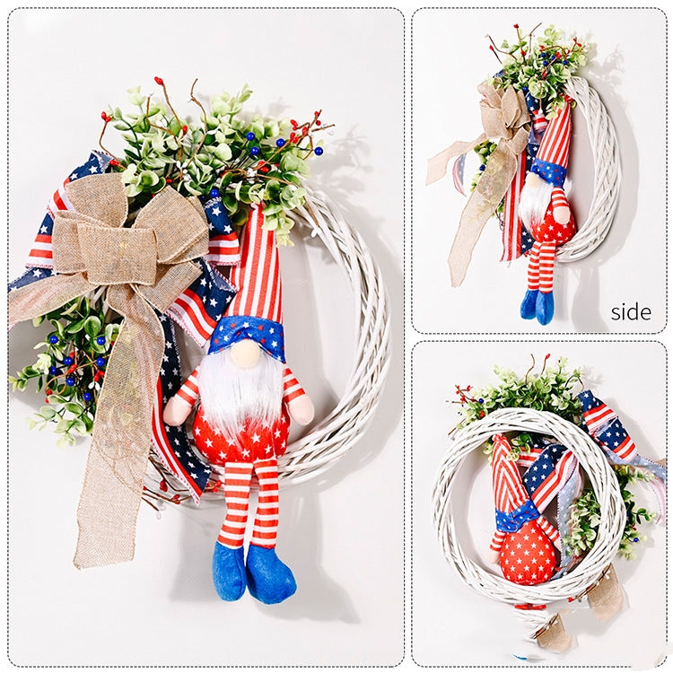 Rudolf Vine Ring Garland 4th Of July Decoration, 4th of July decorations, American flag decorations, Patriotic decorations, Red, white and blue decorations, July 4th wreaths, July 4th garlands, July 4th centerpieces, Fireworks decorations, July 4th banners, July 4th streamers, July 4th balloons, July 4th table runners, July 4th tablecloths, July 4th lights, July 4th outdoor decorations, Patriotic yard stakes, Patriotic inflatables, Patriotic door wreaths, Patriotic bunting, Patriotic garden flags,
