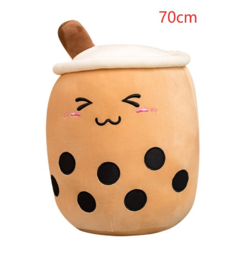 Cute Fruit Drink Plush Soft Strawberry Milk Tea Stuffed Animals