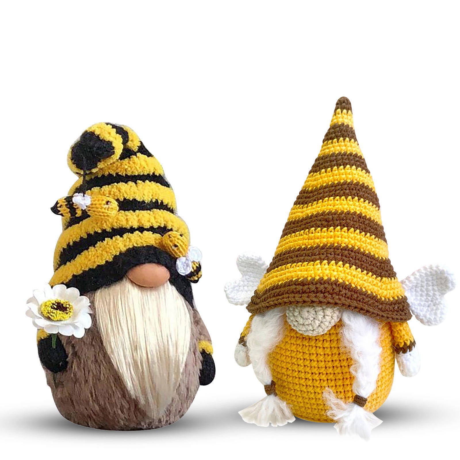 Knitted Plush Sunflower Faceless Doll Beard Old Man, Bee gnomes, Beekeeper gnomes, Honey gnomes, Bumblebee gnomes, Beehive gnomes, Pollen gnomes, Garden gnomes, Spring gnomes, Flower gnomes, Nature gnomes, Decorative gnomes, Rustic gnomes, Festive gnomes, Yellow and black gnomes, Bee-friendly gnomes, Happy bees gnomes,