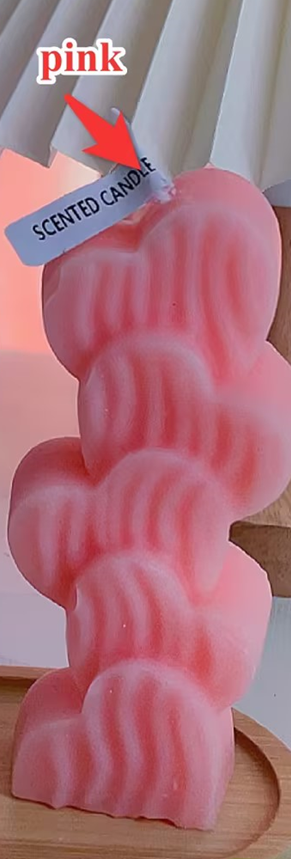 Heart Column Aromatherapy Candle, Valentines Day Candle, Heart Shaped Candles, Silicone candle molds, Geometric candle molds, DIY candle making molds, Aromatherapy Candle, Sented candle, candles, 