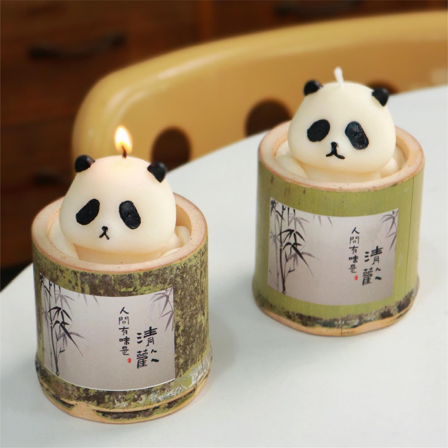 Panda Bamboo Candle Bamboo Pipe Aromatherapy, Silicone candle molds, Christmas tree candle molds, Halloween pumpkin candle molds, Easter egg candle molds, Animal candle molds, Sea creature candle molds, Fruit candle molds, Geometric candle molds, Abstract candle molds, DIY candle making molds,