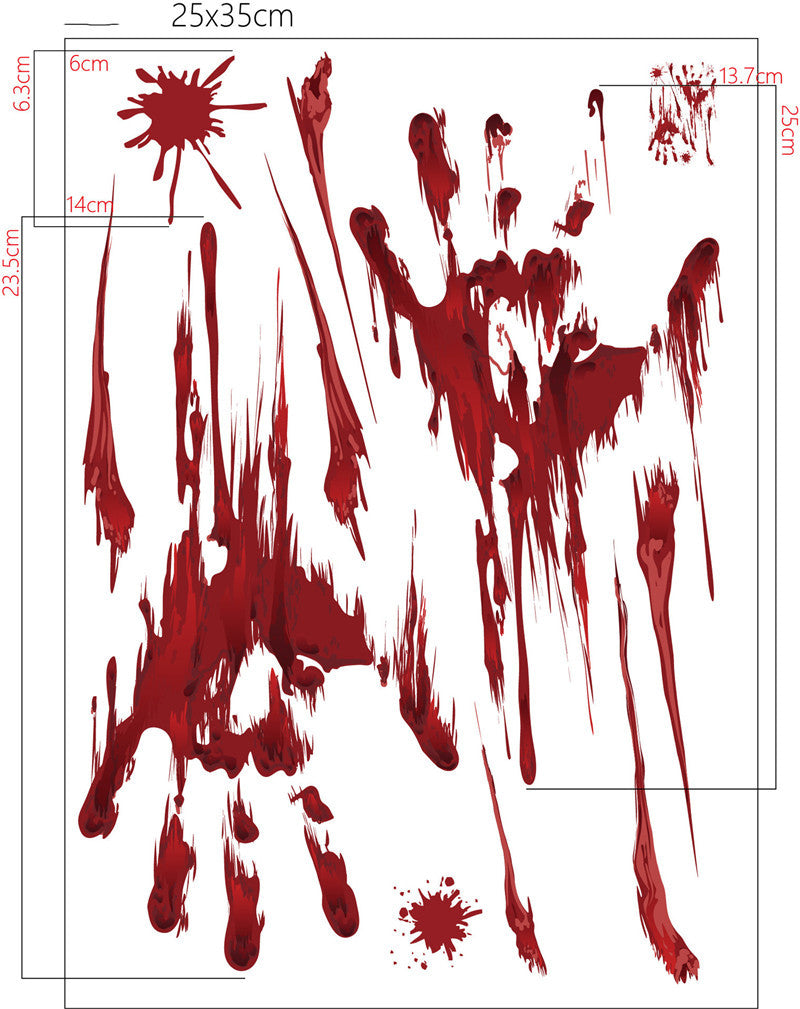 Halloween Bloodmark Wall Sticker Window Sticker, Halloween decorations items, Halloween costumes, Halloween masks, Halloween props, Halloween animatronics, Halloween inflatables, Halloween lights, Halloween fog machines, Halloween spider webs, Halloween lanterns, Halloween banners, Halloween streamers, Halloween tableware, Halloween centerpieces, Halloween party favors, Halloween yard stakes, Halloween tombstones, Halloween candles, Halloween wreaths, Halloween garlands
