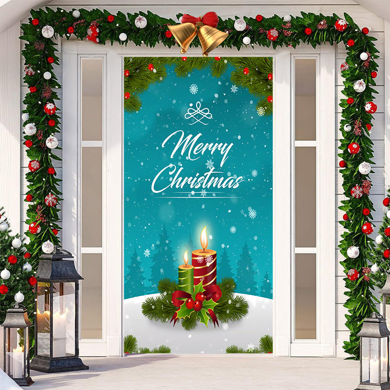 Christmas Festival Door Set Decorative Cloth, Christmas Decoration, Holiday Ornaments, Christmas Decoration Items, Christmas Outdoor Banner, Christmas festive banner